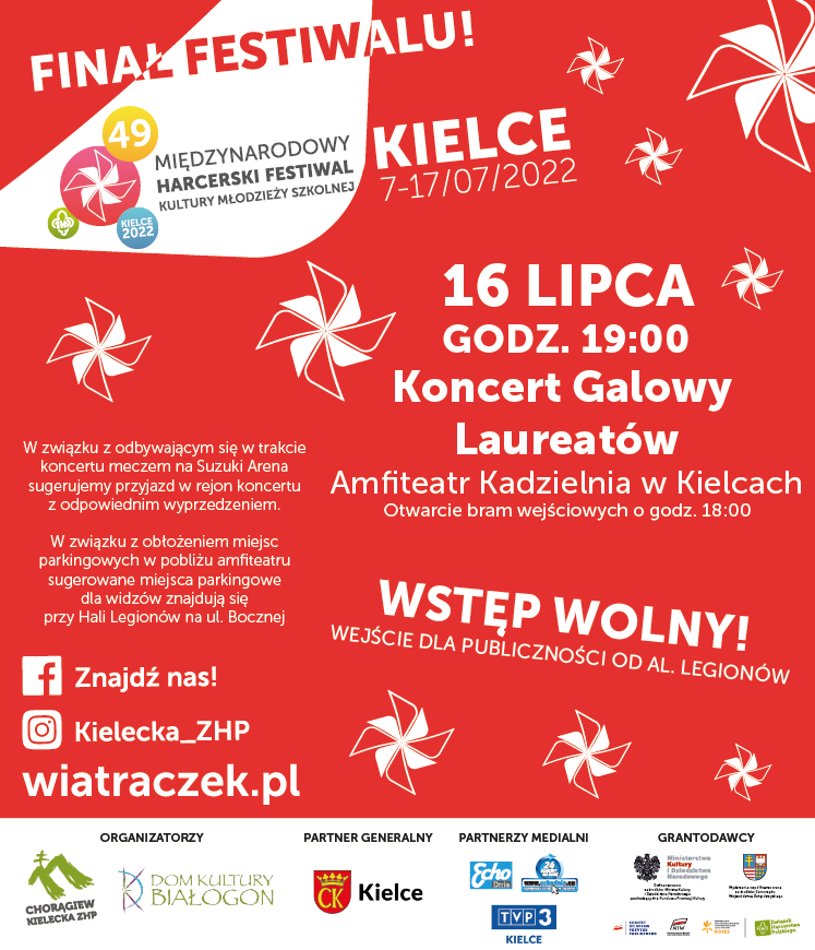 Już dziś finał 49. Międzynarodowego Harcerskiego Festiwalu Kultury Młodzieży Szkolnej 1 Koncert galowy 49 MHFKMS