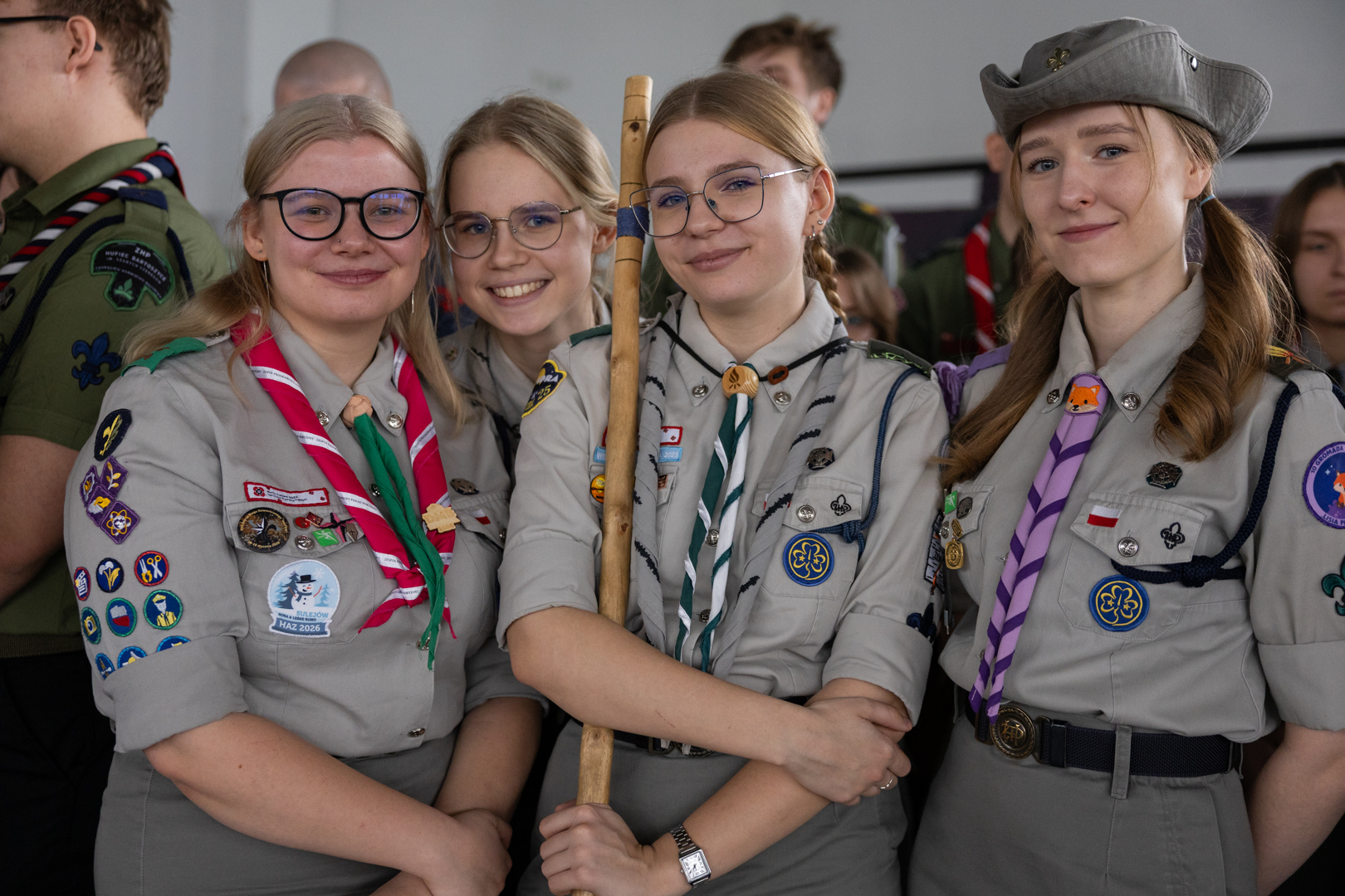 Drużynowi podczas uroczystoiści