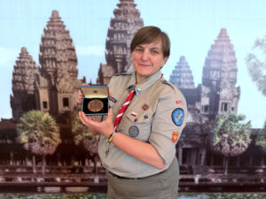 Międzynarodowe wyróżnienia dla przedstawicielek ZHP podczas 39. Światowej Konferencji WAGGGS 4 Aleksandra Polesek z medalem